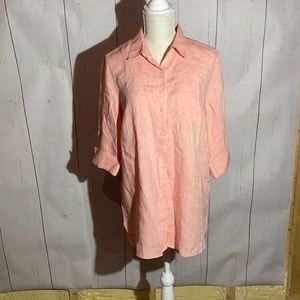 NWT Chico’s button down 3/4 sleeve shirt.